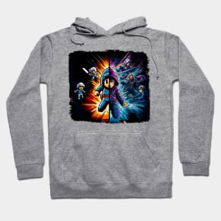 Gaming Evolution 8 Bit Pixel Realism Retro Arcade Video Game Hoodie